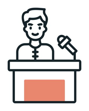 Basın Konferansı vektör illüstrasyonu