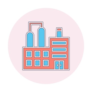 Factory icon, vector illustration simple design