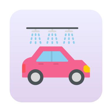 araba yıkama ikonu vektör illüstrasyonu