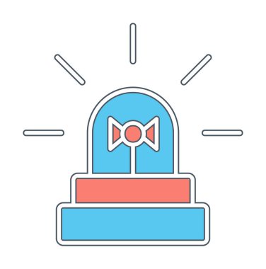 Siren simgesi, vektör çizimi 