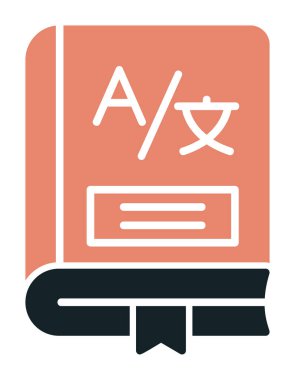 sözlük modern simgesinin vektör illüstrasyonu                               