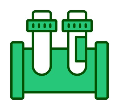 test tüpleri vektör düz renk simgesi 