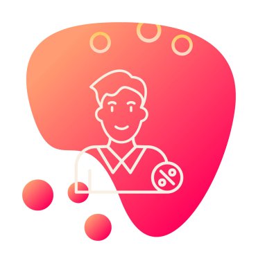 Erkek istihdam avatarının vektör illüstrasyonu 