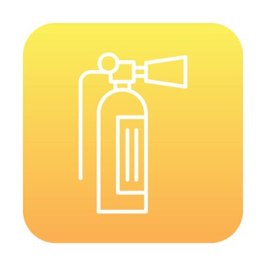 düz basit yangın söndürücü ikon vektör çizimi  