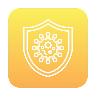 Virüs koruma simgesi vektör illüstrasyonu