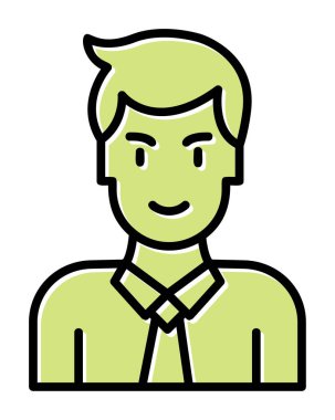 Man web simgesi, vektör illüstrasyonu 