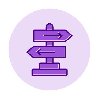 Yön düz simge, vektör illüstrasyonu