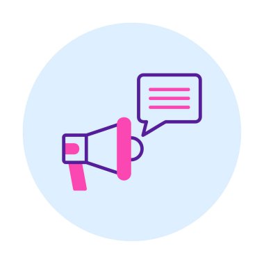 Konuşma baloncuğu vektör illüstrasyonlu megafon