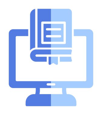 çevrimiçi kütüphane rengi vektör illüstrasyonu                        