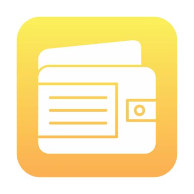 Cüzdan web simgesi, vektör illüstrasyon tasarımı