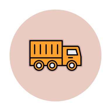 kamyon simgesi, vektör illüstrasyonu