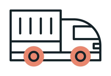 kamyon simgesi, vektör illüstrasyonu