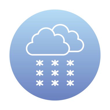 Basit kar yağışı simgesi, vektör çizimi