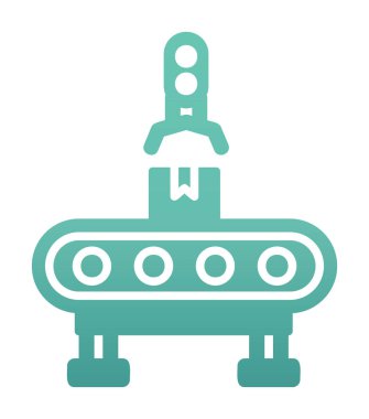 Basit Fabrika Makine simgesi vektör çizimi  