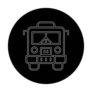 Toplu Taşımacılık web simgesi, vektör illüstrasyonu