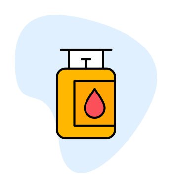 gaz tankı ikonu vektör illüstrasyonu