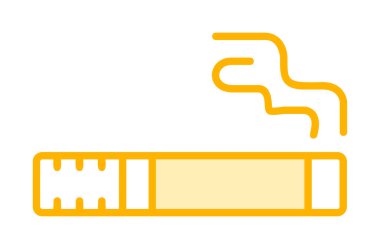 sigara yassı simgesi, vektör illüstrasyonu  