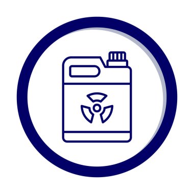 zehirli atık kutusu simgesi moda tasarım tarzında