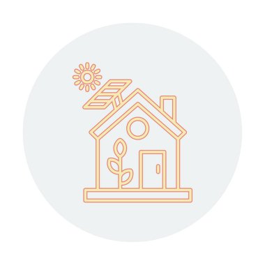 Eco house simge vektör çizim