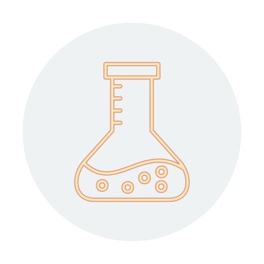 Matara ikonu. Laboratuvar ekipmanları. vektör illüstrasyonu.                     