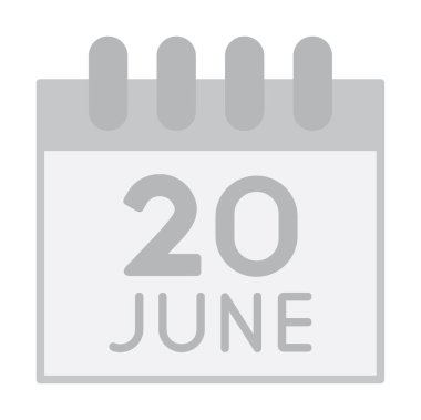 Takvim simgesi tasarımı, vektör illüstrasyonu, Dünya Mülteci Günü tarihi