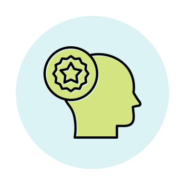 düz favori Kullanıcı simgesi vektör illüstrasyon tasarımı