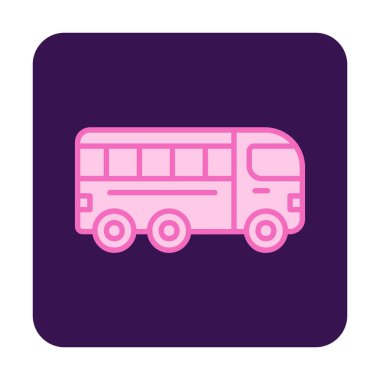 bus simgesi, vektör illüstrasyonu