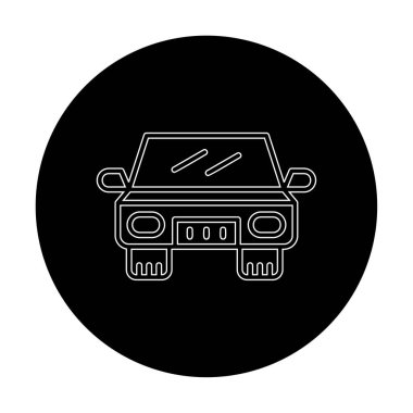Araba düz simgesi. Vektör çizim 