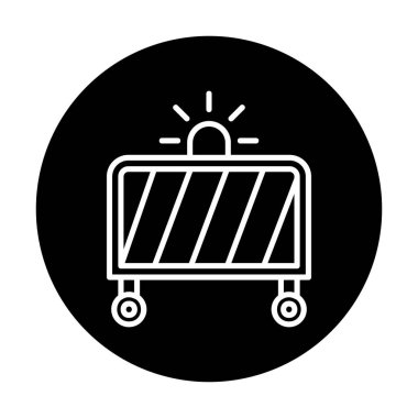 çit web simgesi, vektör çizim 