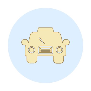 taksi simgesi vektör illüstrasyonu 