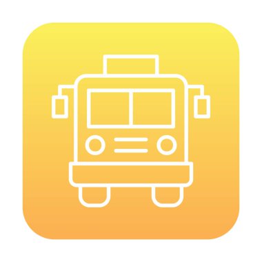 bus simgesi, vektör illüstrasyonu