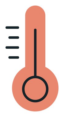 Modern termometre simgesinin vektör çizimi 