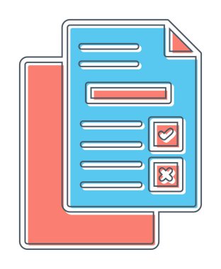 belgelerin vektör çizimi simgesi  