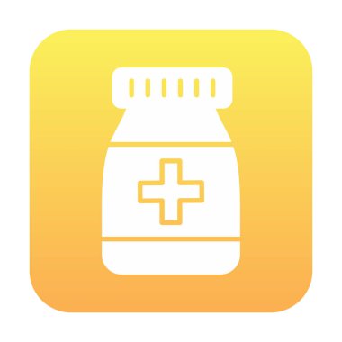 Düz tarzda ilaç şişesi simgesi 