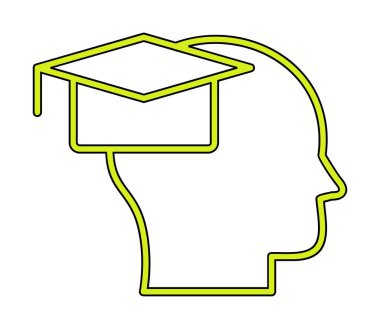 Basit düz eğitim ikonu vektör illüstrasyon tasarımı