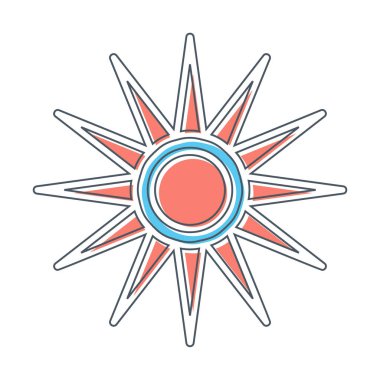 Optik radyasyon işareti vektör düz simgesi 