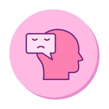 Negatif Düşünce konsepti ikon vektör çizimi