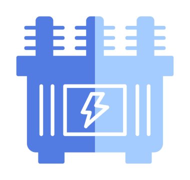 Batarya güç ikonu vektör illüstrasyonu. Dönüştürücü                         