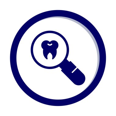 Diş kontrolü vektörü düz renk simgesi            