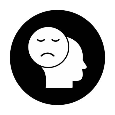 Basit yassı Üzüntü simgesi vektör illüstrasyon tasarımı