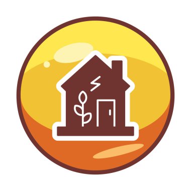 vector illustration of Green house icon 