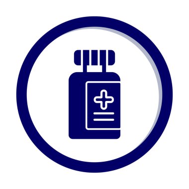 Tıbbi ikon vektör çizimi. Aşı               