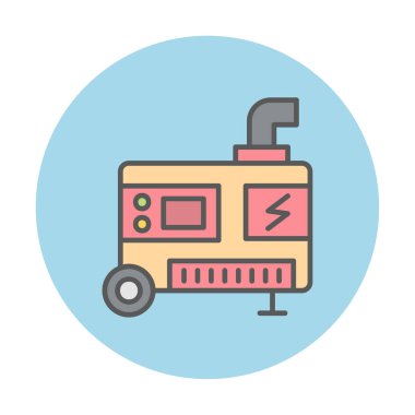 Elektrik Üretici simgesinin vektör çizimi                                        