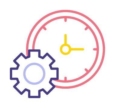 Zaman Yöneticisi web simgesi vektör illüstrasyonu