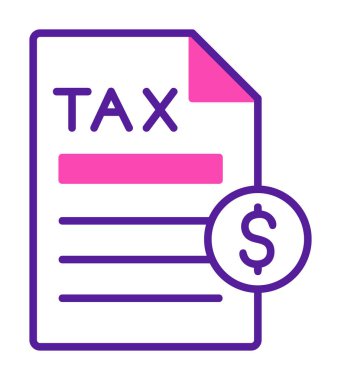 Vergi Ödeme simgesinin vektör çizimi