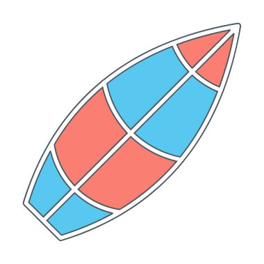 sörf tahtası vektör illüstrasyonu modern simge