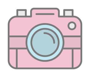 fotoğraf makinesi simgesi, vektör illüstrasyonu 