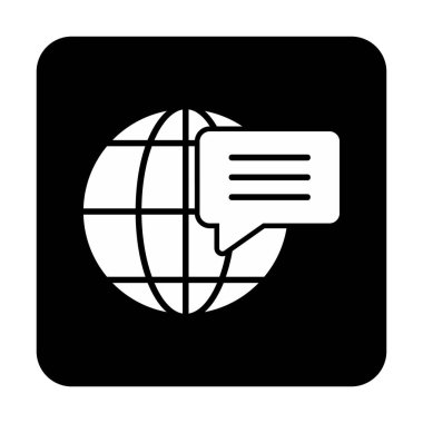 Dünya İletişim vektör simgesi modern illüstrasyon             