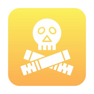 kafatası simgesi dumanı vektör illüstrasyonunu öldürür