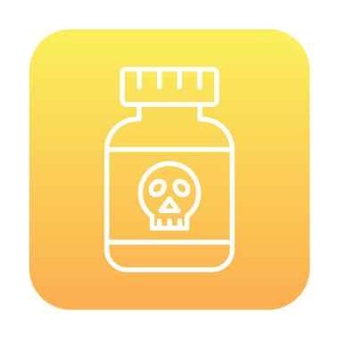 Zehir. Web simgesi basit illüstrasyon 